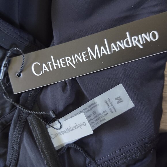 NWT Catherine Malandrino Deep V with Strappy Very Low Back One Piece Swimsuit - Picture 9 of 16